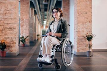 An image of a person using a wheelchair.